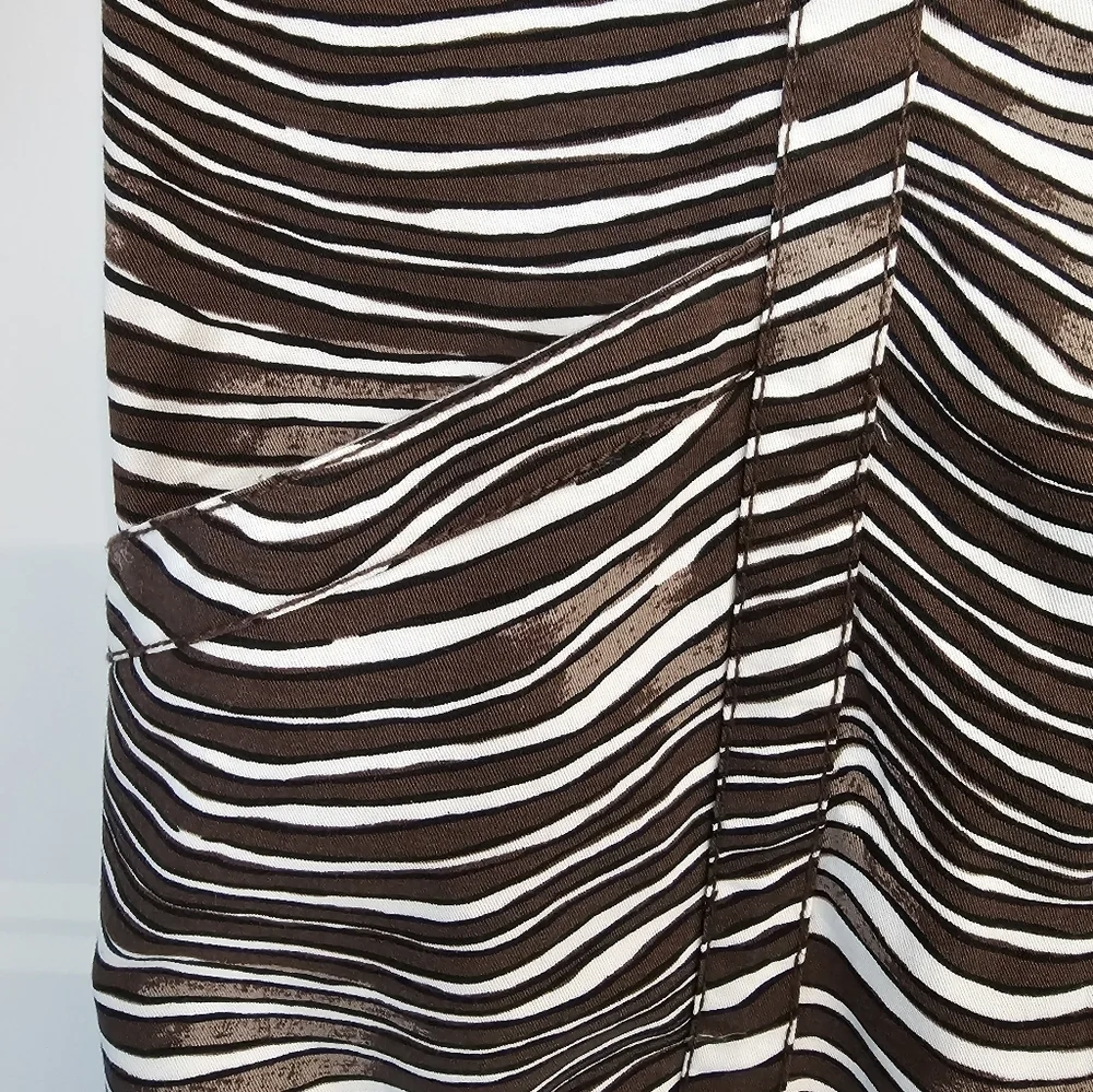 New Tory Burch Zebra Striped Dress sz 2 - Picture 6 of 8